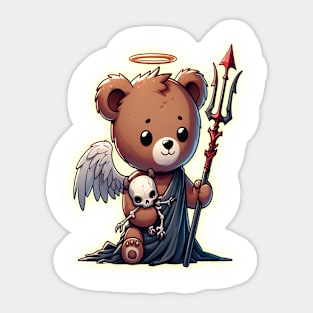 Cute Fallen Angel Bear Sticker